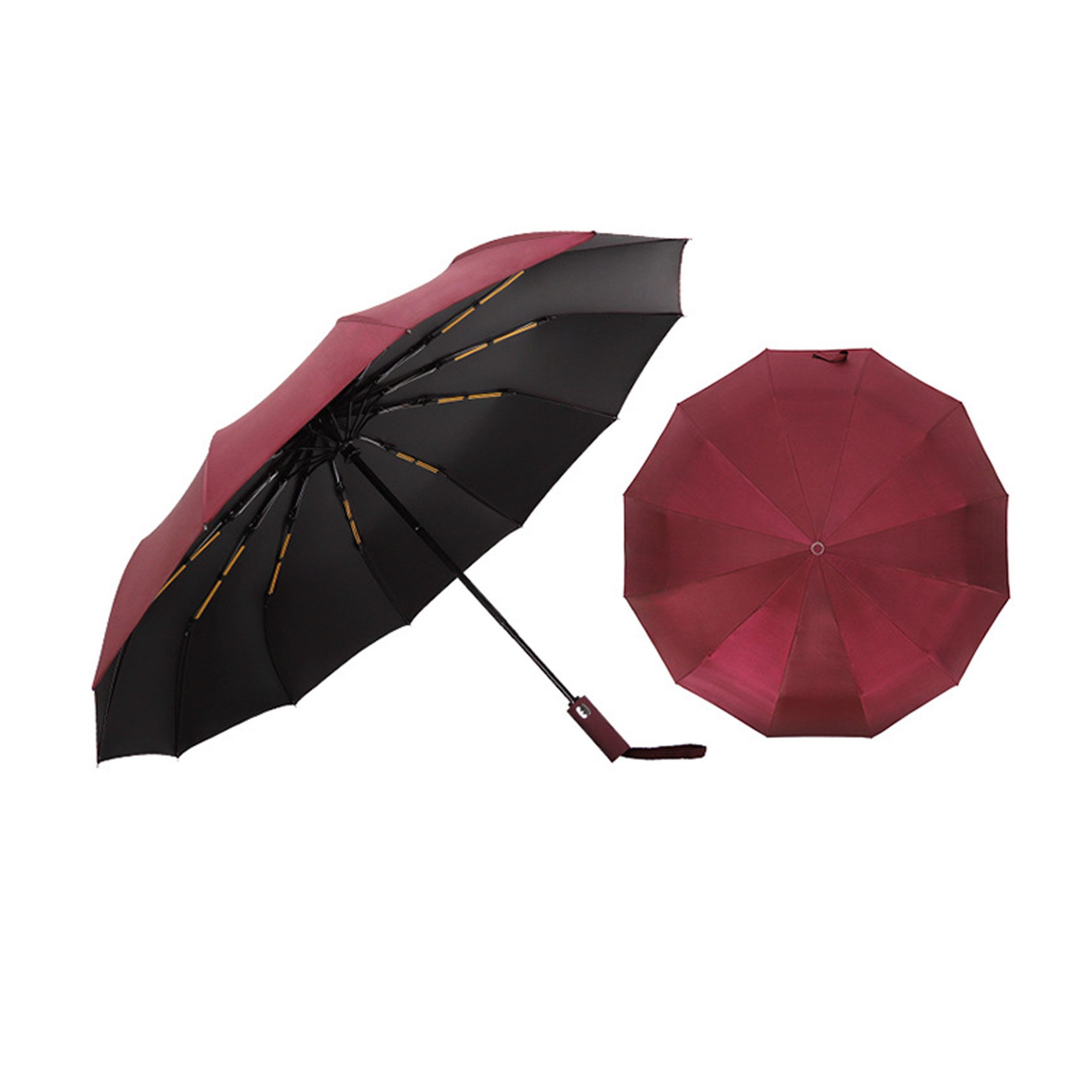 Zaewry Taschenregenschirm Regenschirm Sturmfest, Taschenschirm Groß für Herren und Damen, UV-Schutz, 12 Rippen, Automatisch Auf und Zu, Durchmesser 105 cm