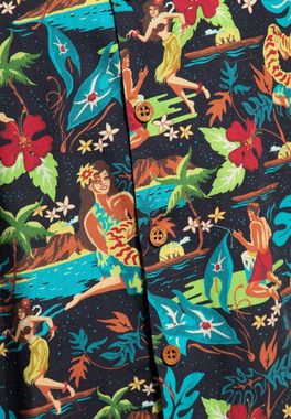 KingKerosin Kurzarmhemd mit Tropical Hawaiian Style