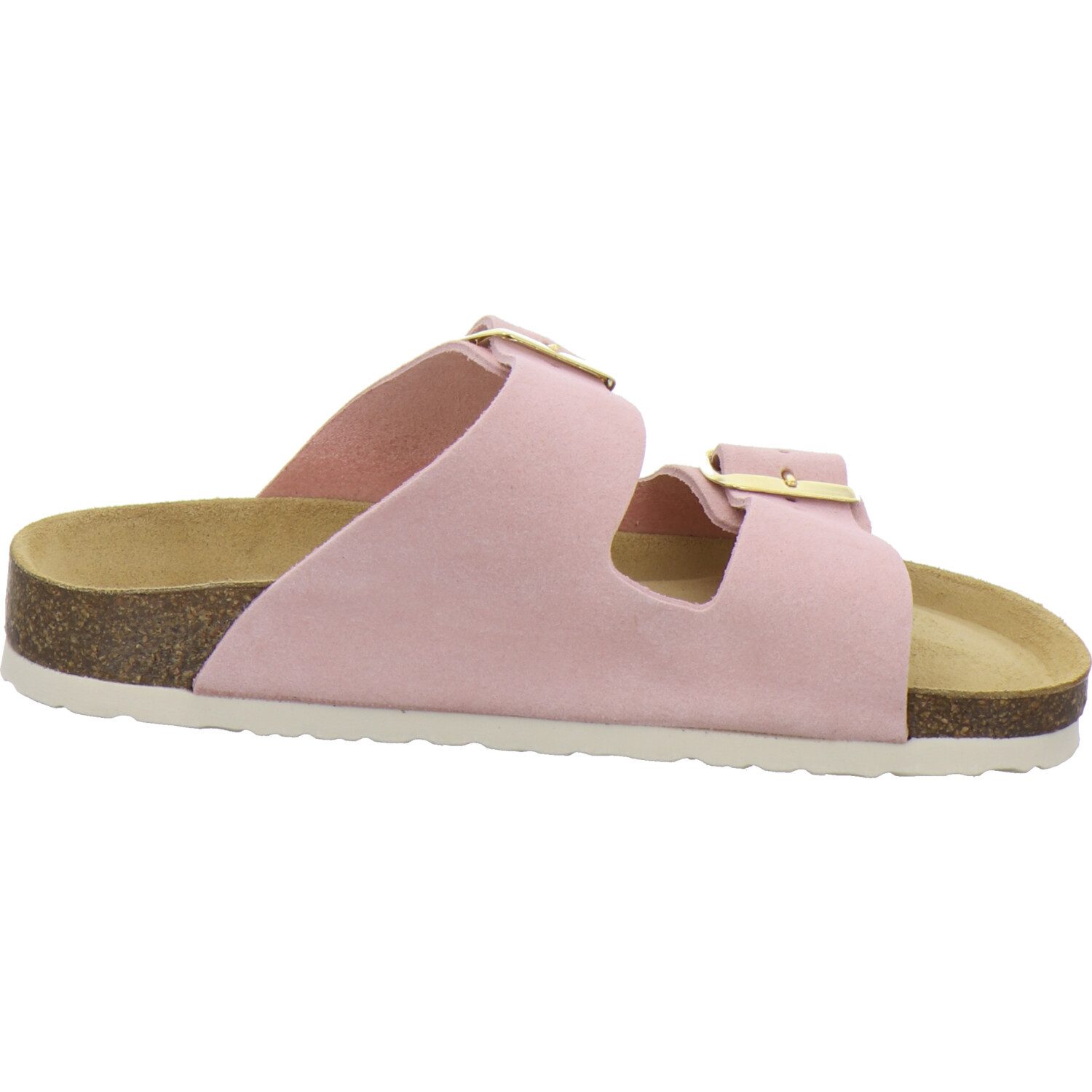 AFS-Schuhe 210032 Zweischnaller Pantolette für Damen mit Fußbett, bequeme Sandalen aus Leder