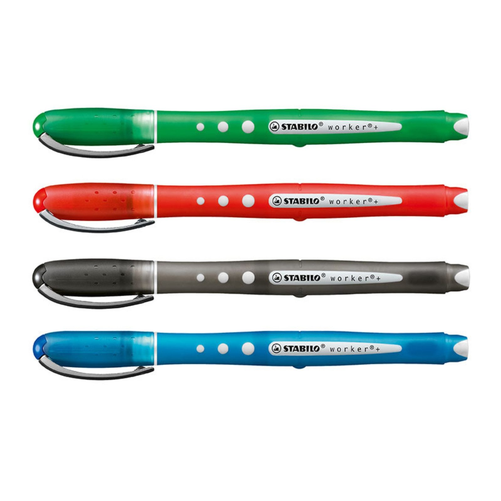 STABILO Hefter STABILO worker+ colorful Tintenroller - 0,5 mm - 4er Etui