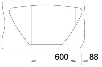 Blanco Edelstahlspüle TIPO 9 E, eckig, 51/93 cm, (1 St), zum wechselseitigen Einbau geeignet