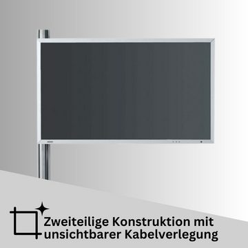 wissmann raumobjekte Schwenkbare TV-Wandhalterung TV-Wandhalterung, (bis 55,00 Zoll, 2 Teile, drehbare Fernseherhaltung, 90° schwenkbar, Made in Germany)