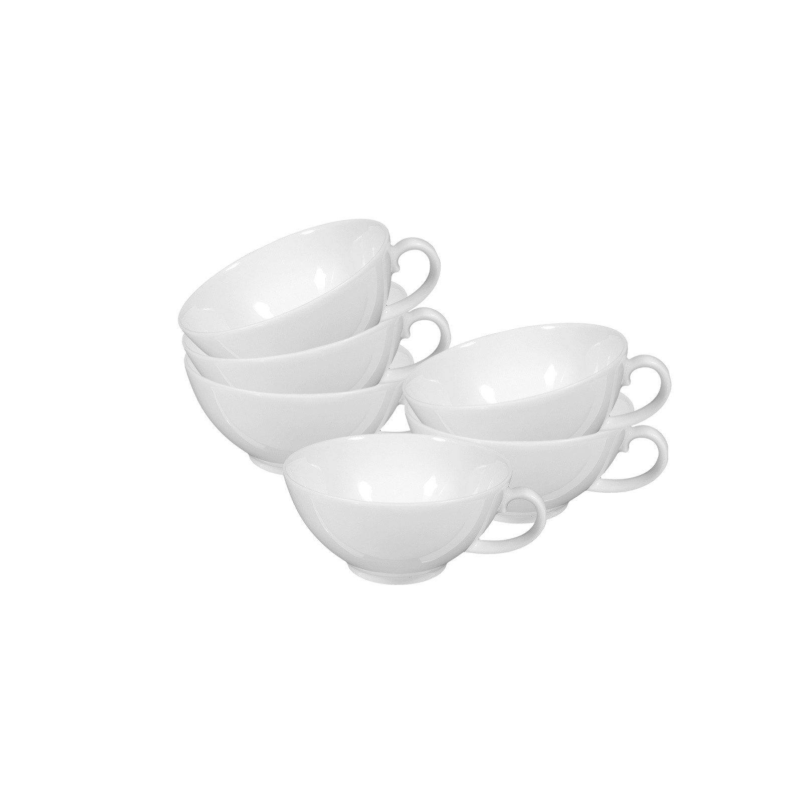 Seltmann Weiden Tasse Rondo/Liane Teetassen 0,14 l 6er Set, 6-tlg., Porzellan