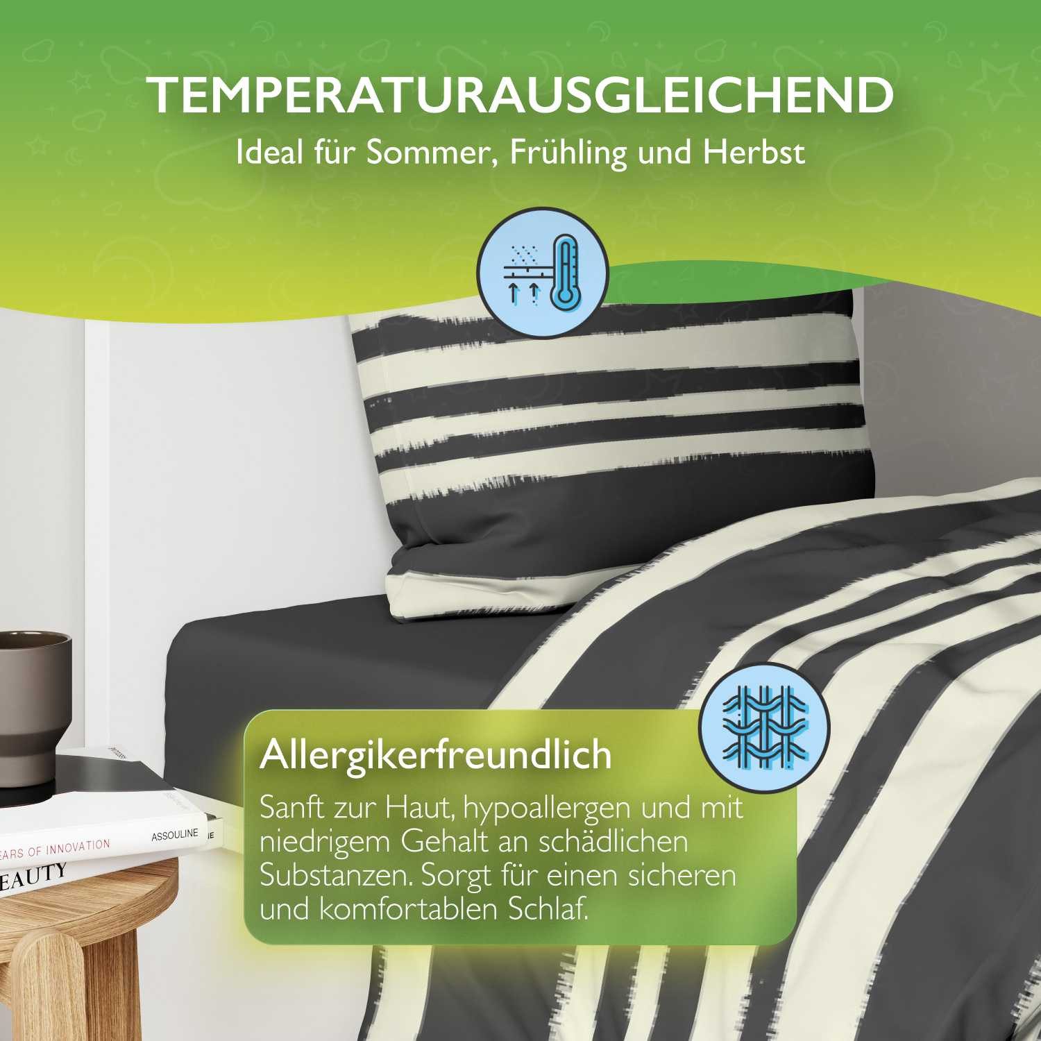 etérea Himmlische Qualität Bettwäsche etérea Microfaser Bettwäsche Geometrisch, Microfaser, 2 teilig