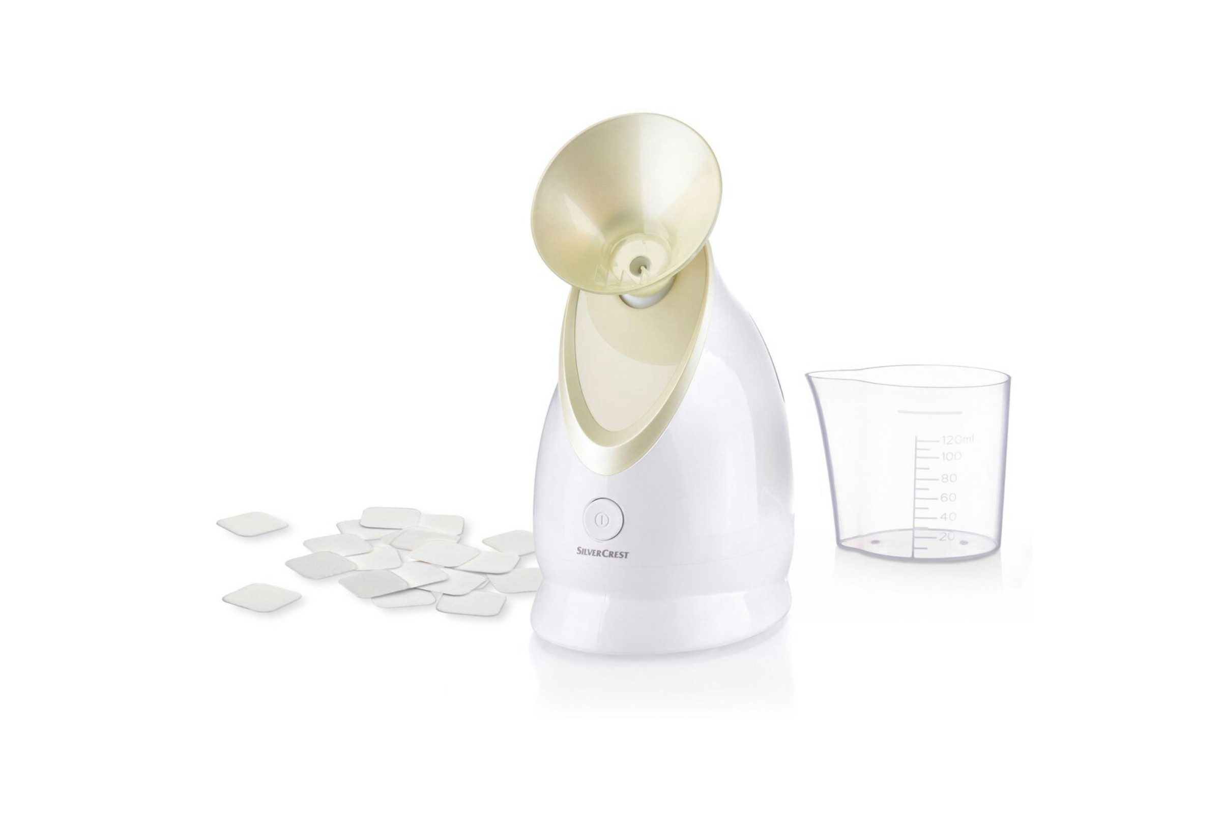 SilverCrest Gesichtssauna Silvercrest Nano-Ionen-Gesichtssauna Gesichtsdampfer Dampfbad, für alle Hauttypen