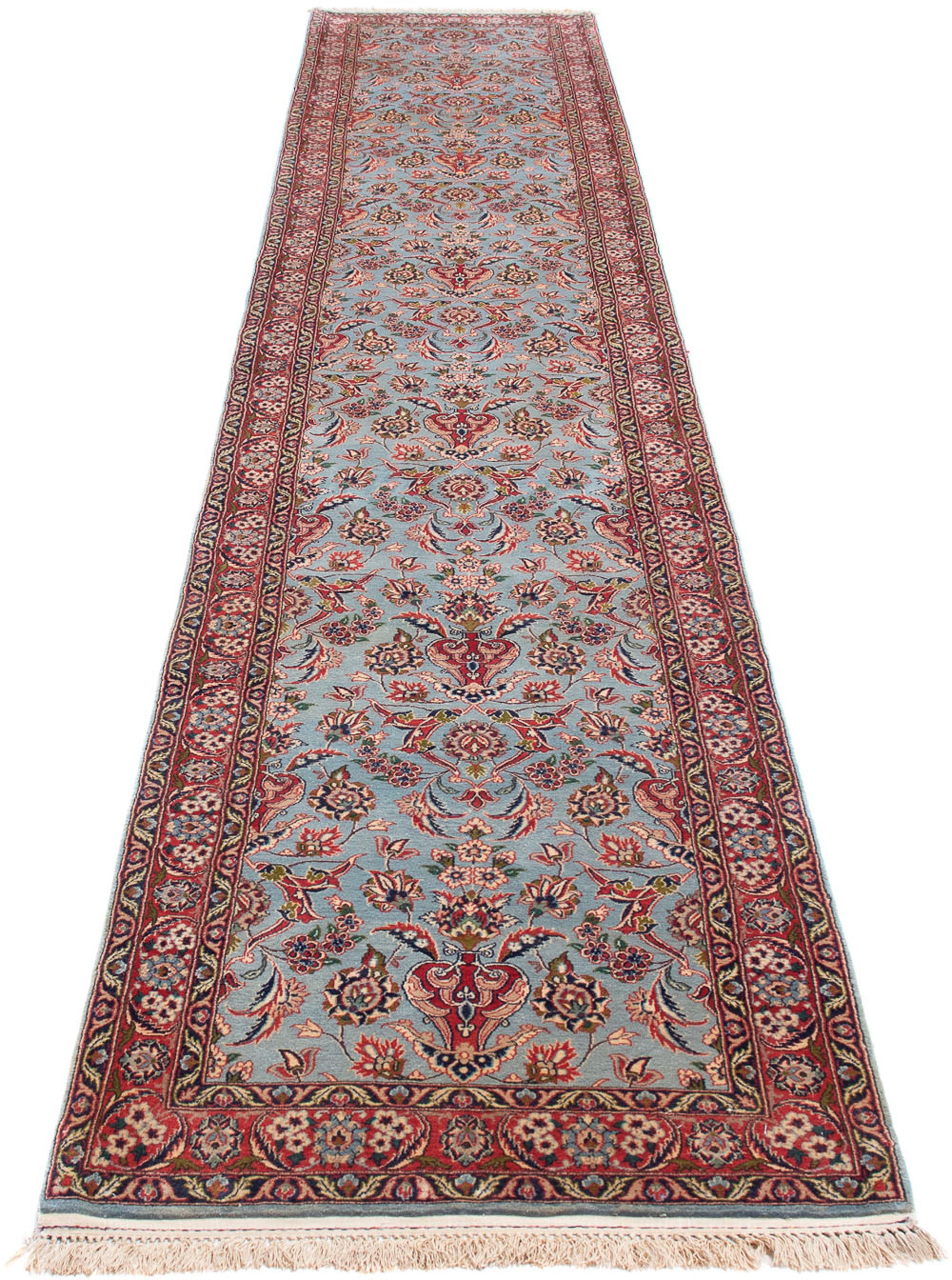Orientteppich Perser - Isfahan - Premium - 415 x 77 cm - mehrfarbig, morgenland, rechteckig, Höhe: 6 mm, Wohnzimmer, Handgeknüpft, Einzelstück mit Zertifikat