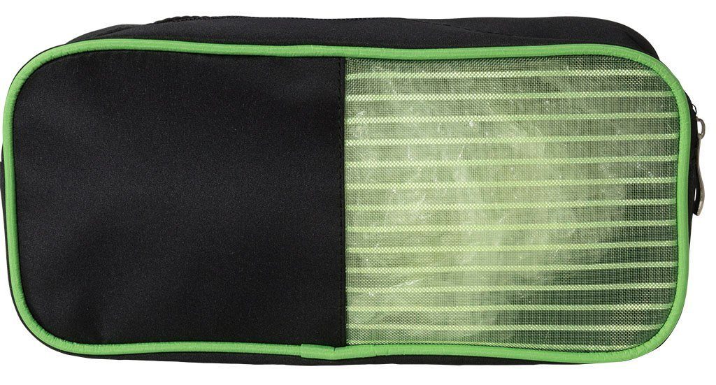 Trendyshop365 Kosmetiktasche im Doppelpack 2 Farben grün 2-tlg), versch. Kulturbeutel mit Sichtfenster (Set