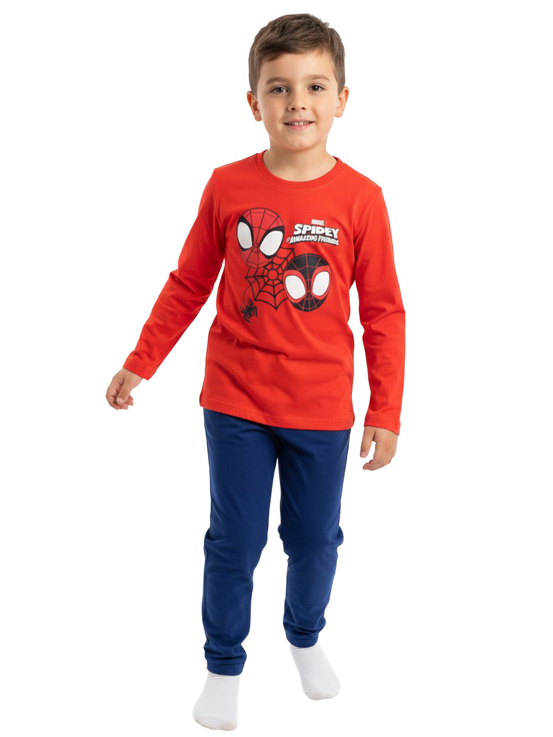 United Labels® Schlafanzug Marvel Spidey Schlafanzug Spiderman Pyjama Set Langarm Oberteil