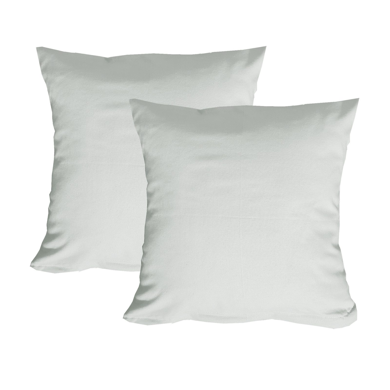 Casa Colori Kissenbezug 2er Set Kissenbezug 100% Baumwolle, (2 Stück), 2er Set Kissenhülle Weiß 80x80 cm