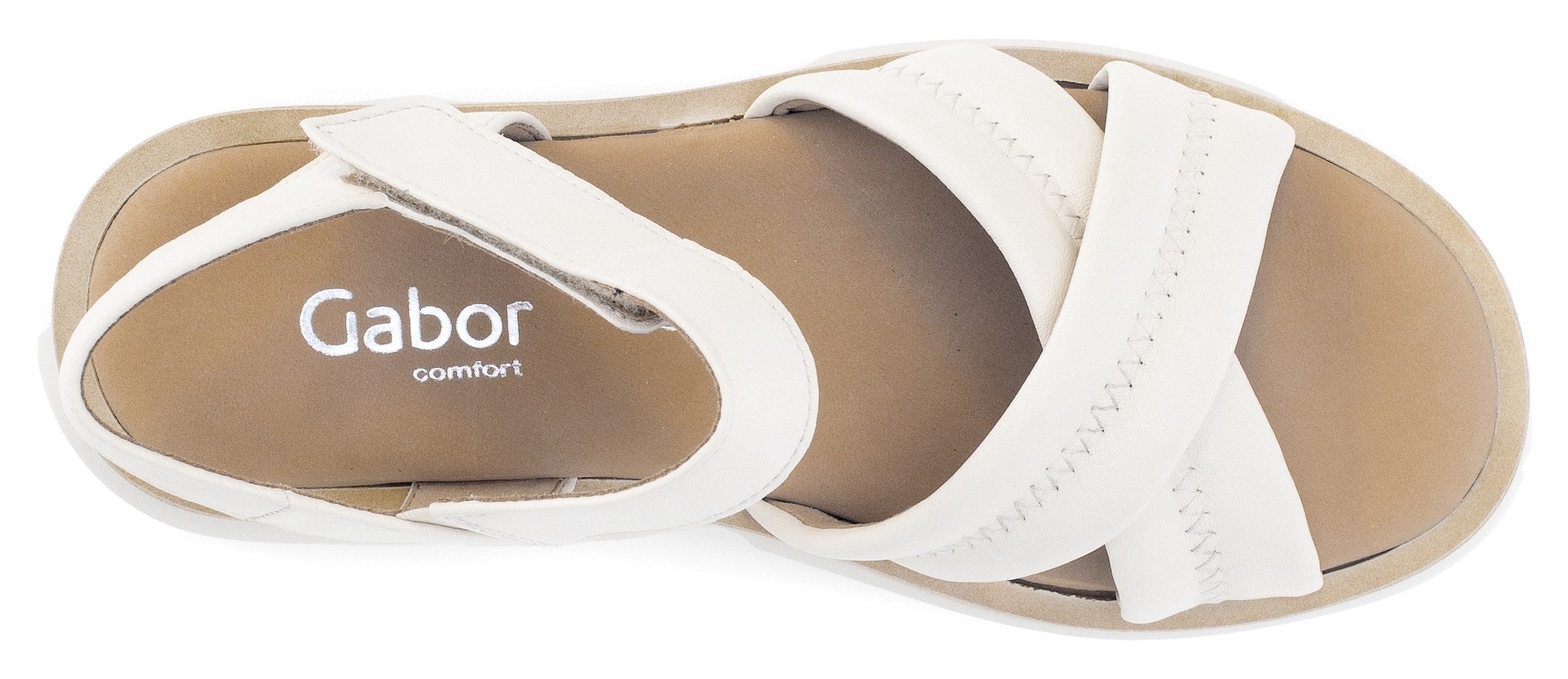Gabor Sandalette, Plateau, Sommerschuh, Riemensandale mit Kreuzbandage, G-Weite