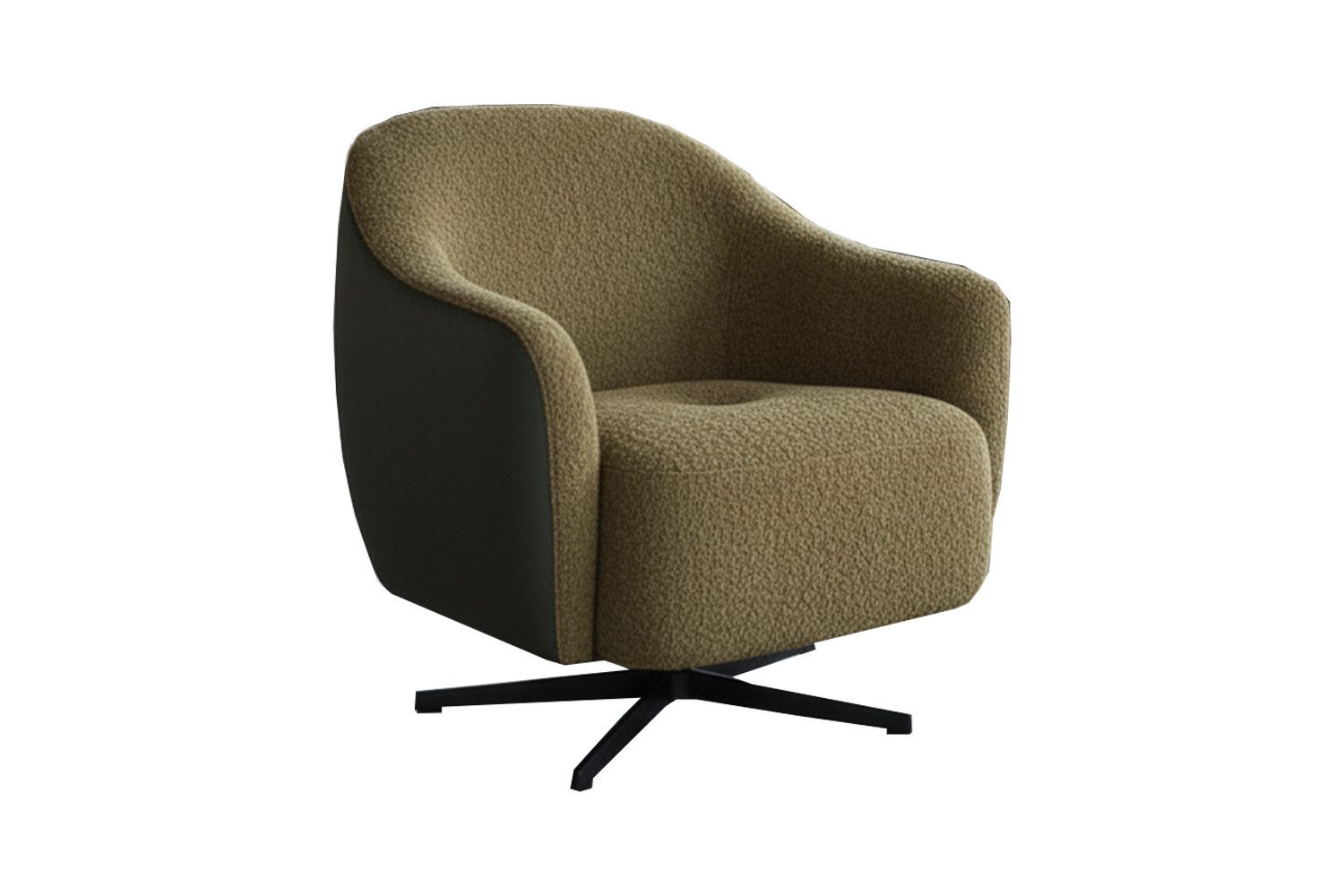 KAWOLA Drehsessel BRITTO Bequemer Bouclé Sessel günstig online kaufen