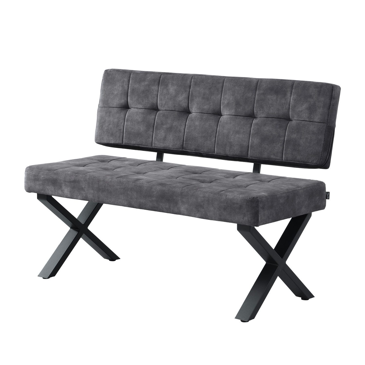 B&D home Essbank KAREN (1-St), gepolstert, Metallgestell, mit oder ohne Rückenlehne, in 120/140/160cm