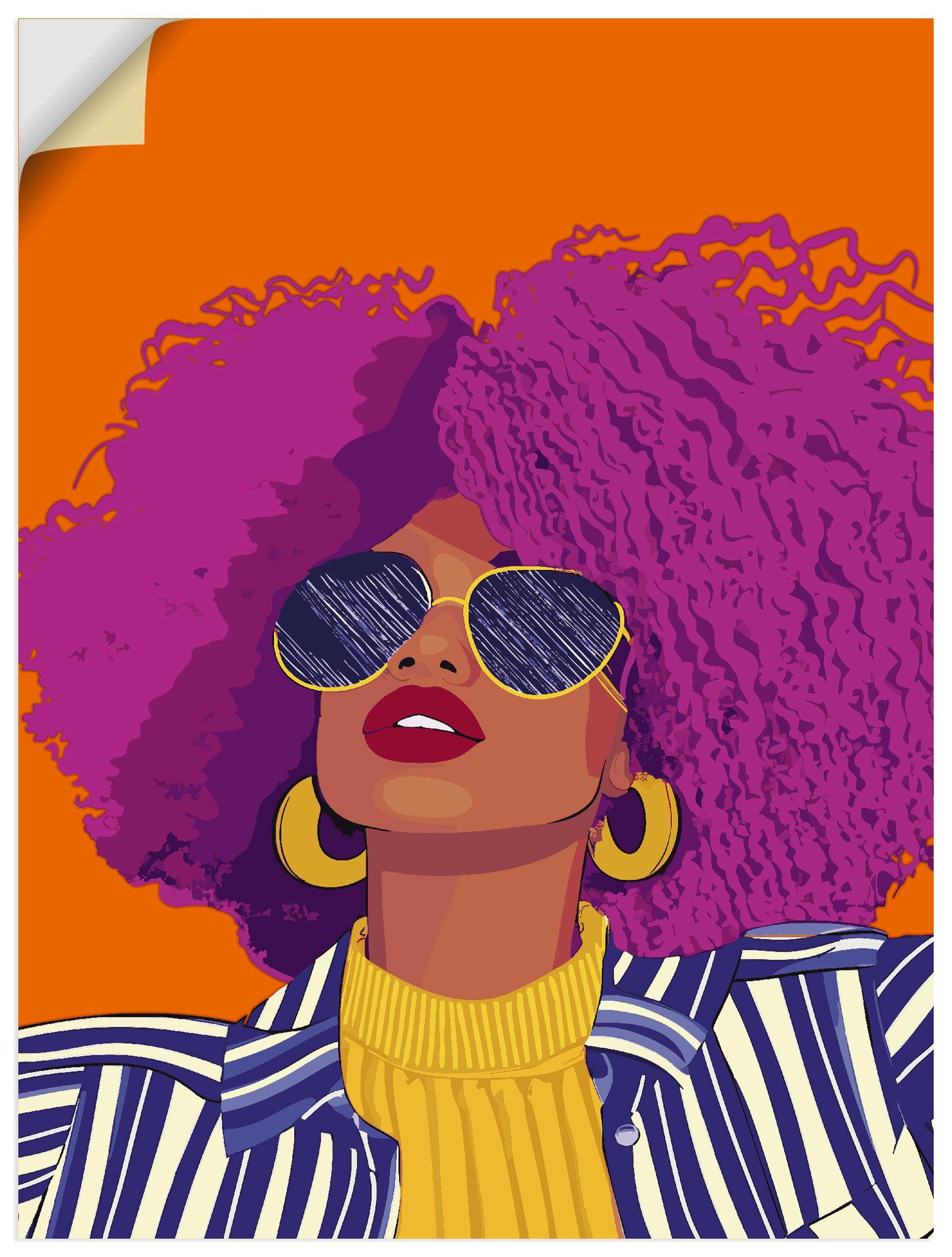 Artland Wandbild Woman with sunglasses, Portrait (1 St), als Alubild, Leinwandbild, Poster, Wandaufkleber in verschied. Größen