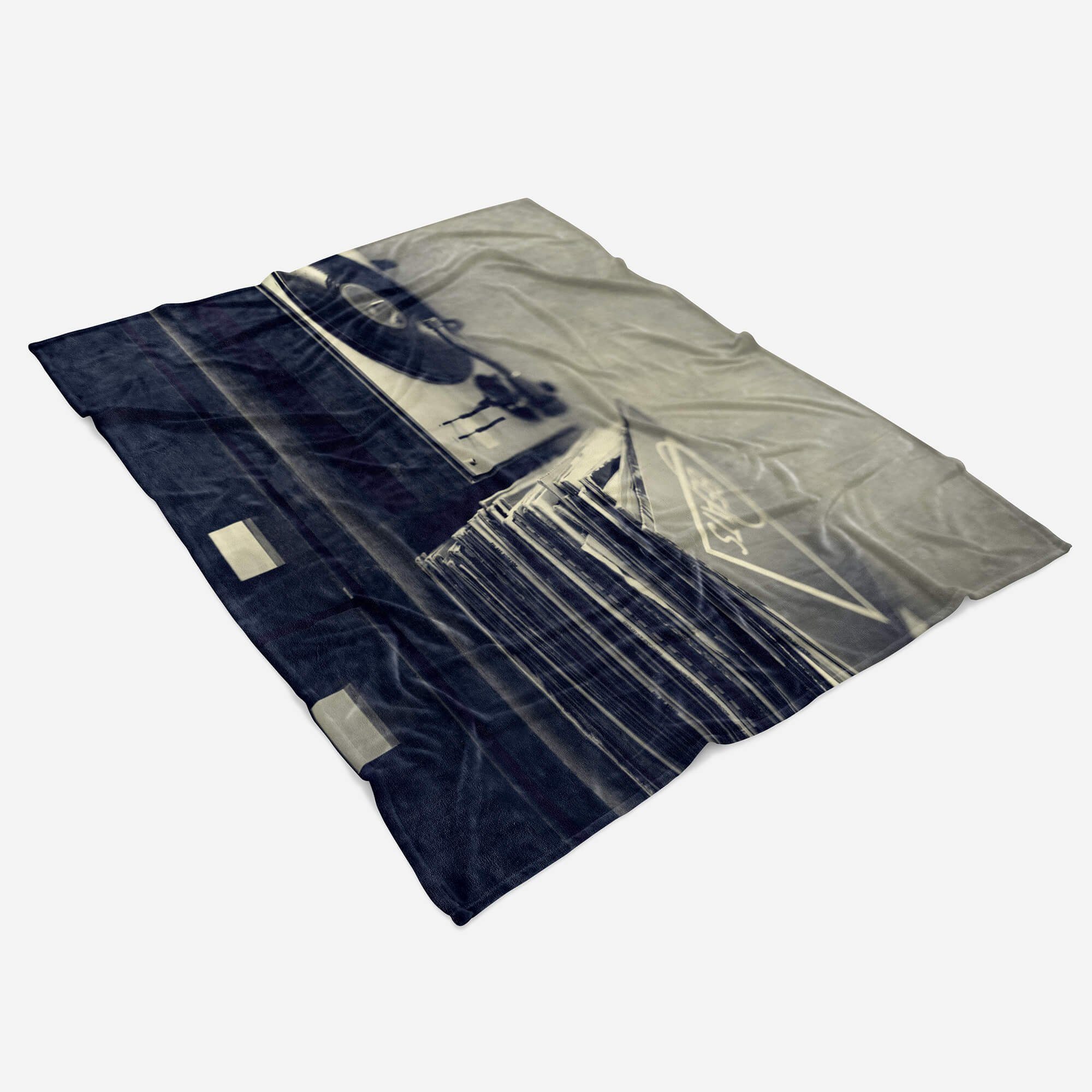 Handtücher Sch, Handtuch Sinus Fotomotiv Baumwolle-Polyester-Mix Kuscheldecke (1-St), Saunatuch Art mit Strandhandtuch Handtuch Plattenspieler