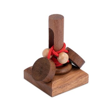 Logoplay Holzspiele Spiel, Der gefangene Ring - Schnurpuzzle - Knobelspiel aus Holz Holzspielzeug