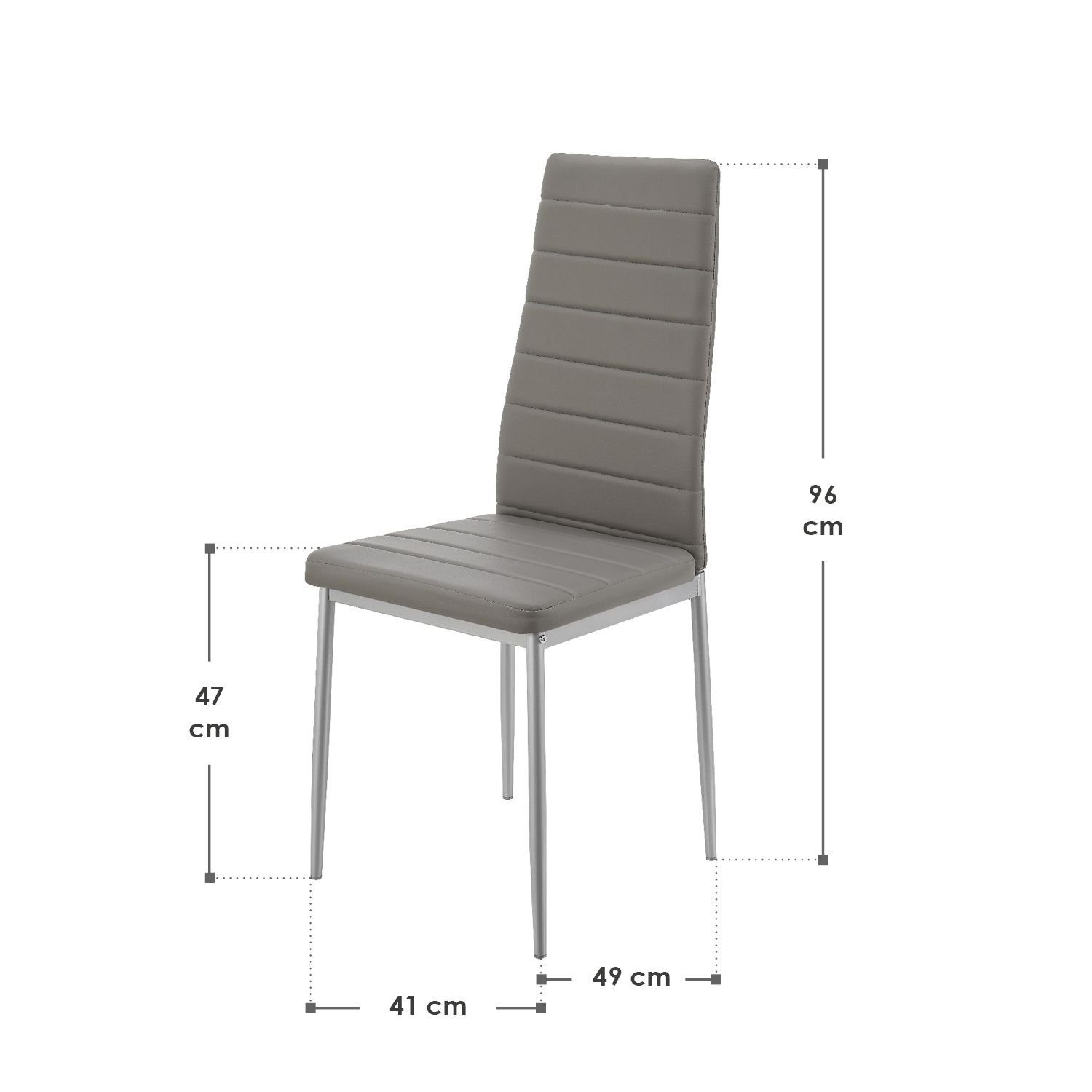 Juskys Loja modern Grau Esszimmerstuhl pflegeleicht, bis bequem, St), 120 kg (2 belastbar und