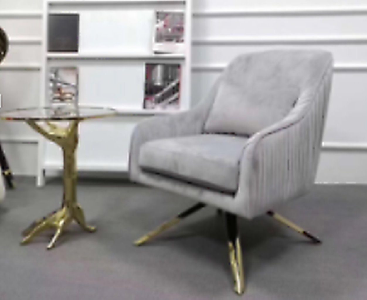 Neu Stühle 4x Metall Sessel JVmoebel Design Lounge Gruppe Garnitur Loungesessel, Relax Set