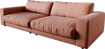 DELIFE Big-Sofa Cubico, Flachgewebe Orange 290x120 cm Big-Sofa