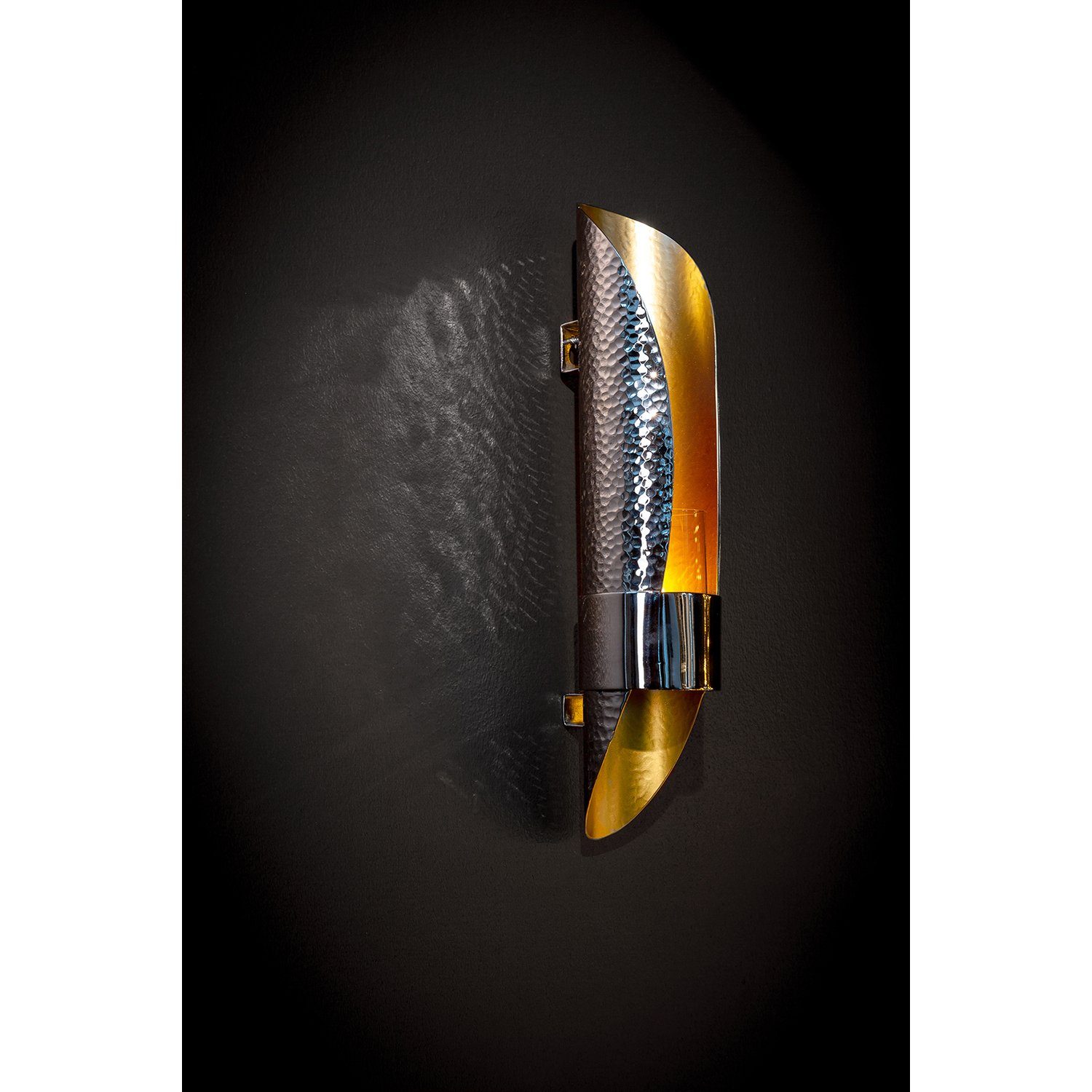 Fink Wandkerzenhalter MUSETTE Wandleuchter - H. 35cm x D. 7,5cm - silber - günstig online kaufen