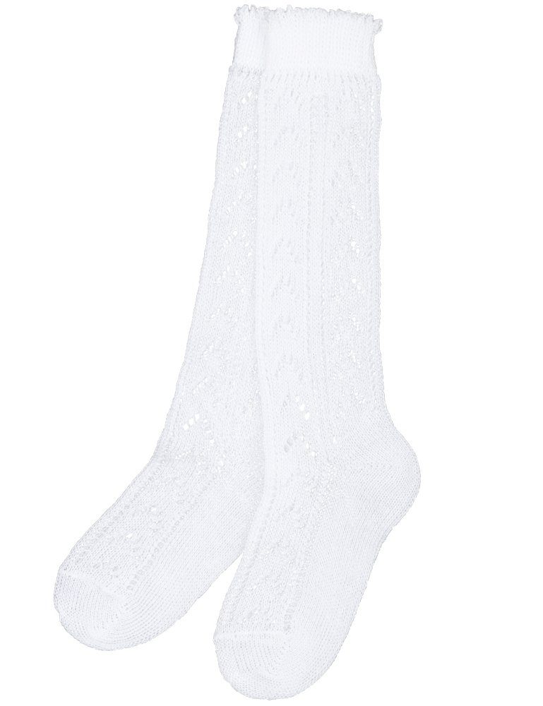 Isar-Trachten Kniestrümpfe Ajour Kinder Kniestrümpfe 11040, Weiß
