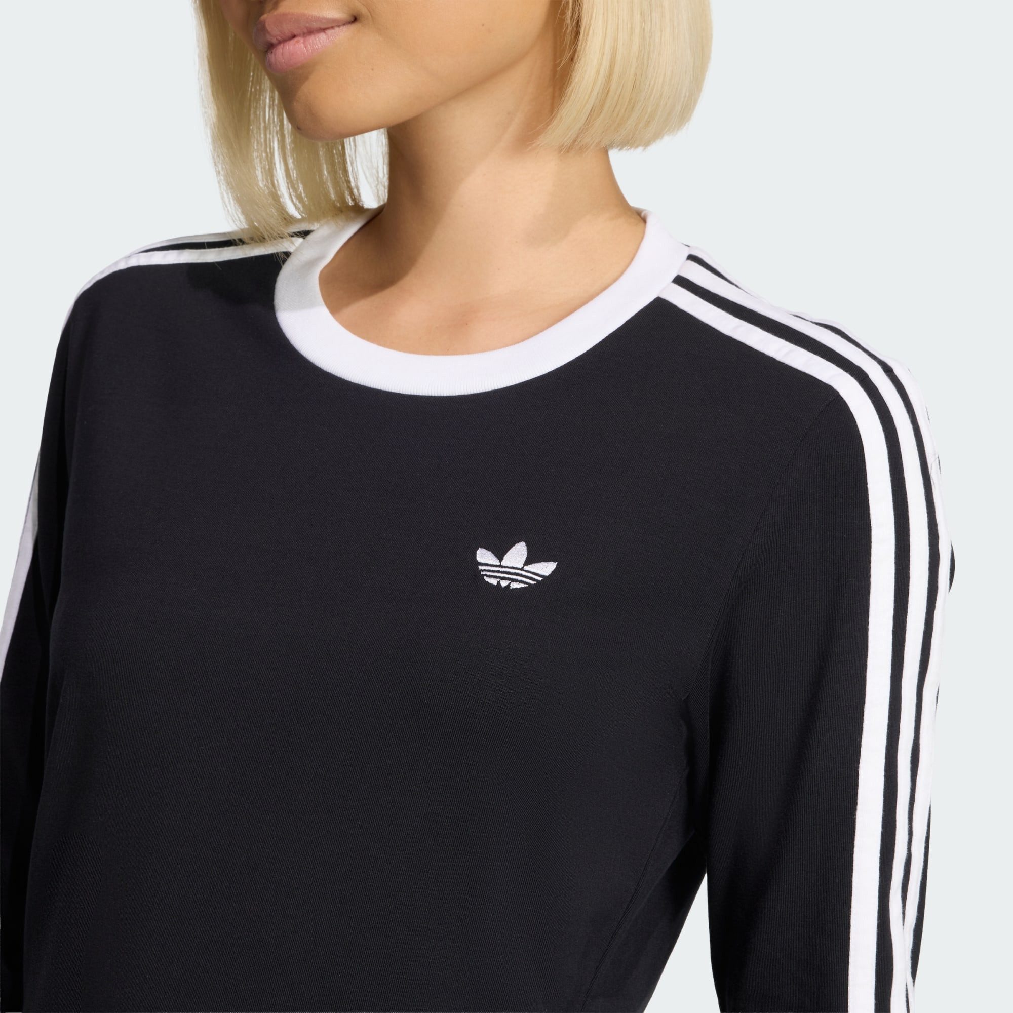adidas Originals T-Shirt 3-STREIFEN LANGÄRMLIGES SHIRT, SCHMAL GESCHNITTEN (1-tlg)