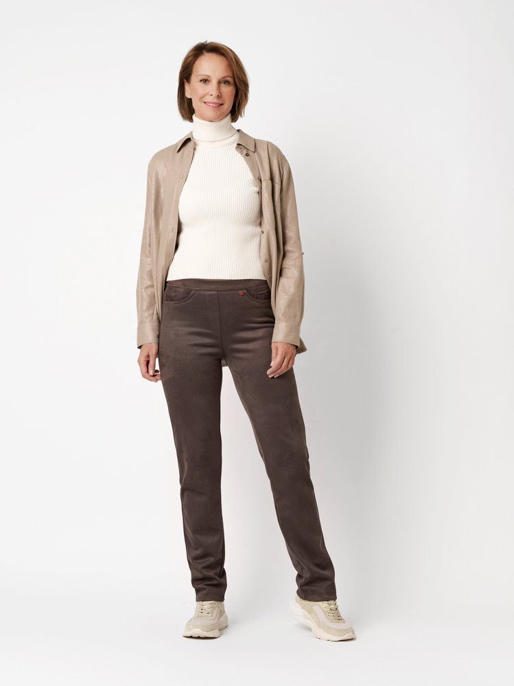 Relaxed by TONI Schlupfhose Alice in Velourleder-Optik günstig online kaufen