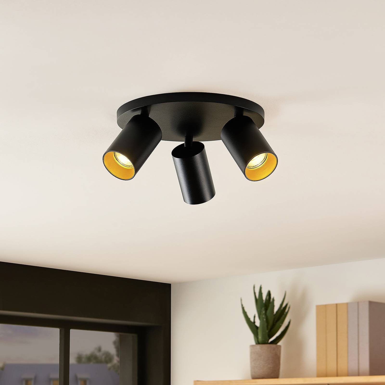 Arcchio Deckenstrahler Brinja, Metall, Schwarz IP20, 3 x 8 W LED