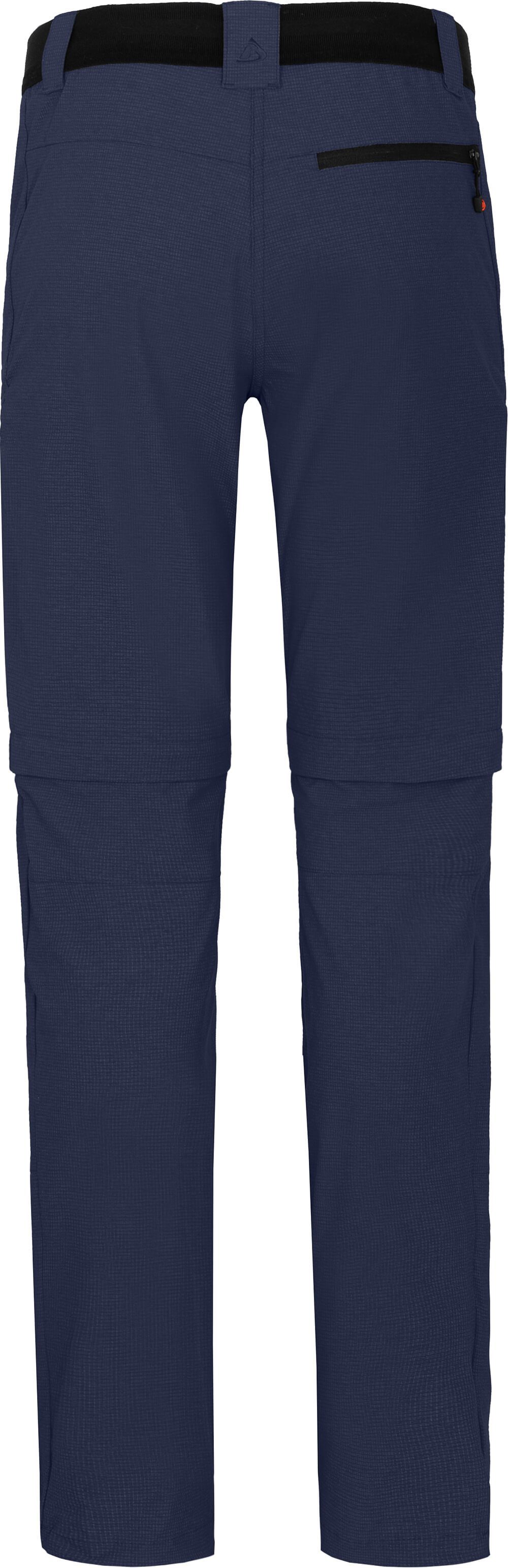 Bergson Zip-off-Hose Zipp-Off Damen blau robust, Wanderhose, elastisch, Kurzgrößen, PORI peacoat