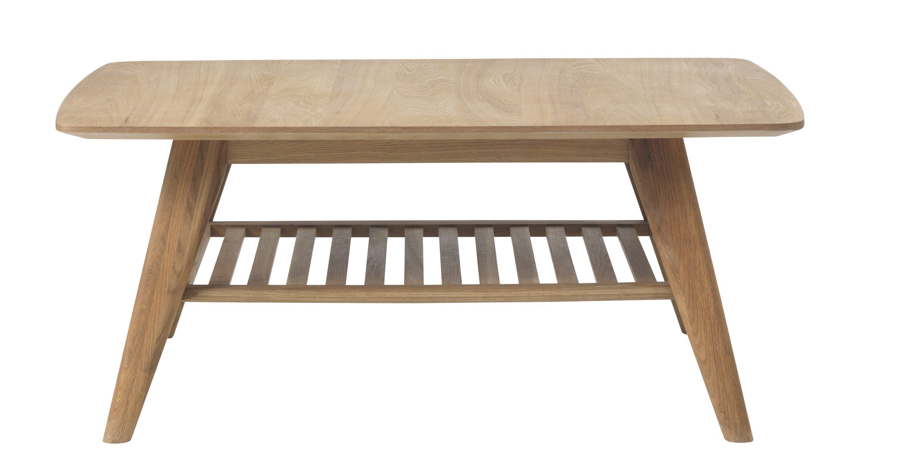 UNIQUE furniture A/S Couchtisch aus Eiche Furniert Natur Lackiert in Eiche Furniert Natur Lackiert (B/H/T: 110x45x70 cm)