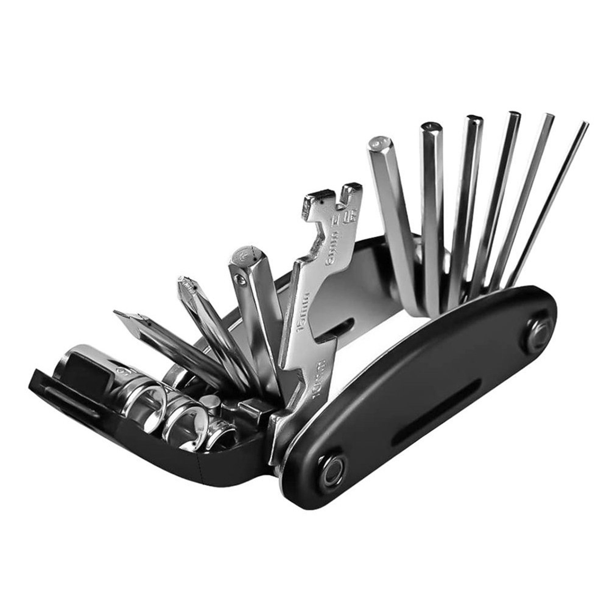 TSB Werk Fahrradreifen Multitool Fahrrad Werkzeug Multifunktionswerkzeug, Reparatur Set, Kit, MTB, 16 in 1