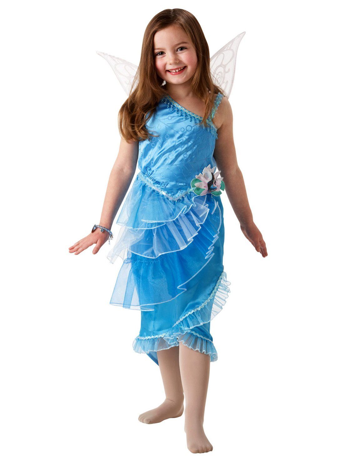 Rubie´s Kostüm Disney's Tinkerbell Silberhauch Kostüm für Kinder, Blaues  Feenkleid der Wasserfee aus Tinkerbell