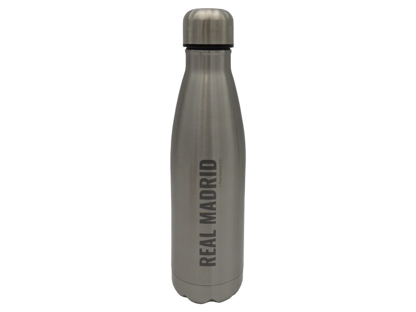 Real Madrid Trinkflasche - Edelstahl Isolierflasche Schwarz 26,5 cm