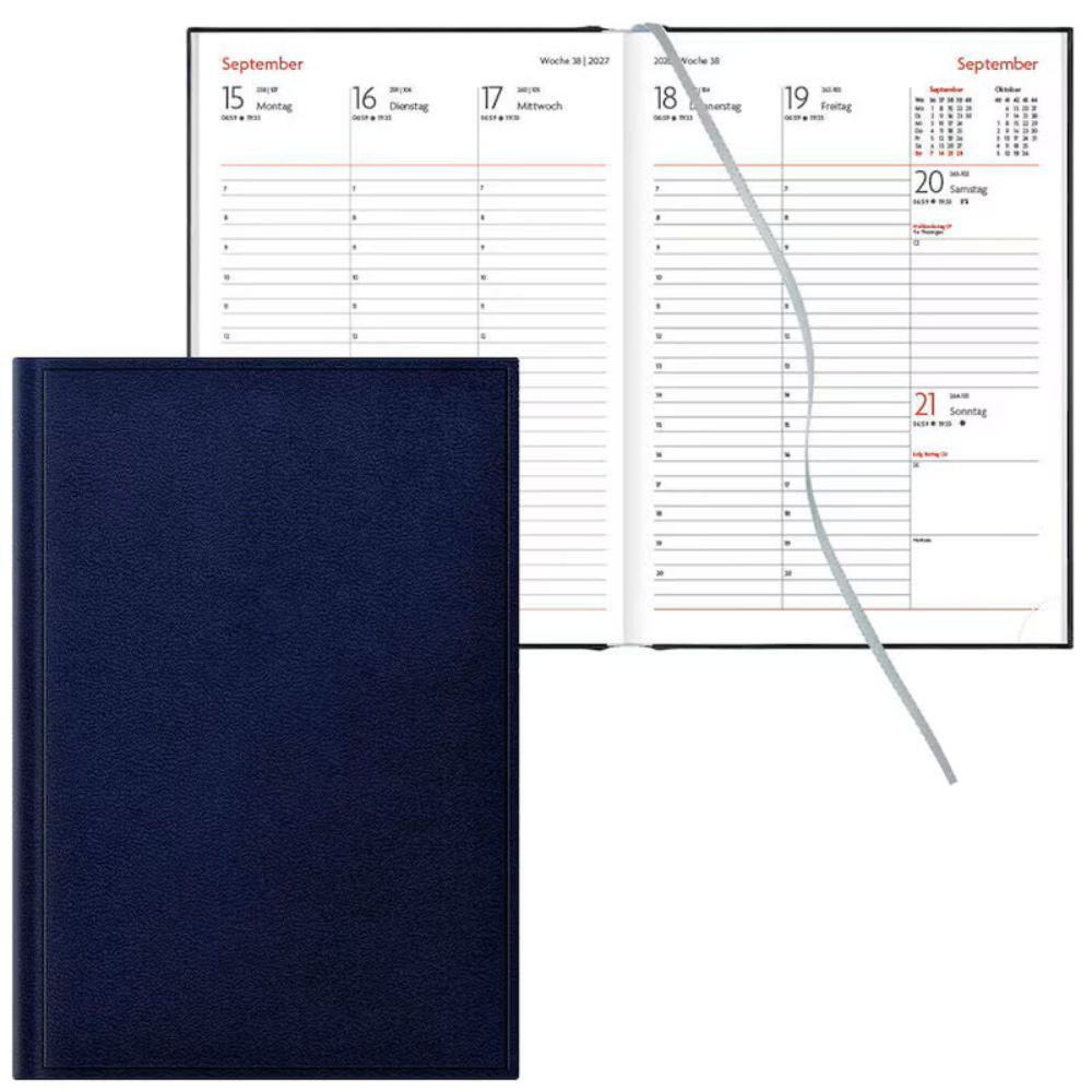 Lediberg Buchkalender 942 Wochenplaner 2027 A5 dkl.-blau (1-tlg)