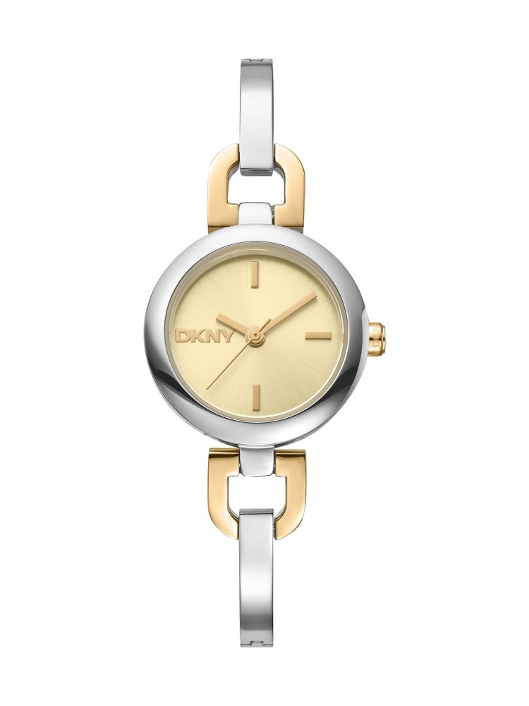 DKNY Quarzuhr DKNY Open Link / Semi-Bangle Silver & Gold Stainless St Open Link / Se