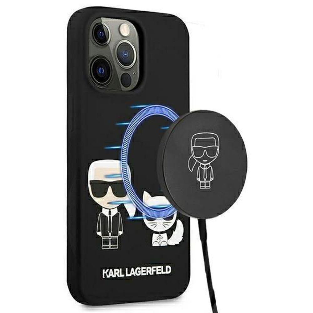 KARL LAGERFELD Handyhülle Karl Lagerfeld KLHMP13XSSKCK iPhone 13 Pro ...