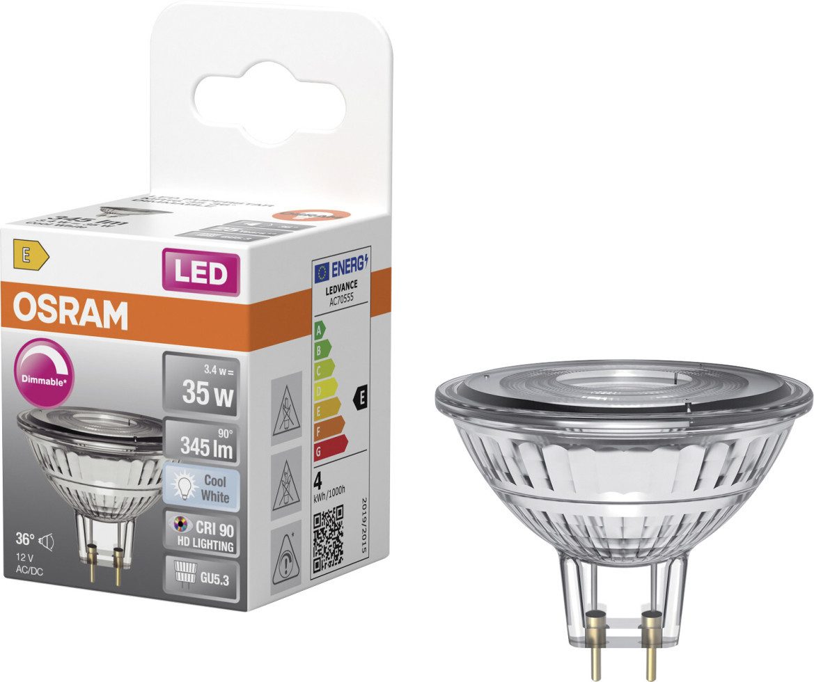 Osram LED-Leuchtmittel Osram LED Leuchtmittel GU5,3 Superstar MR16 36°, Dimmbar