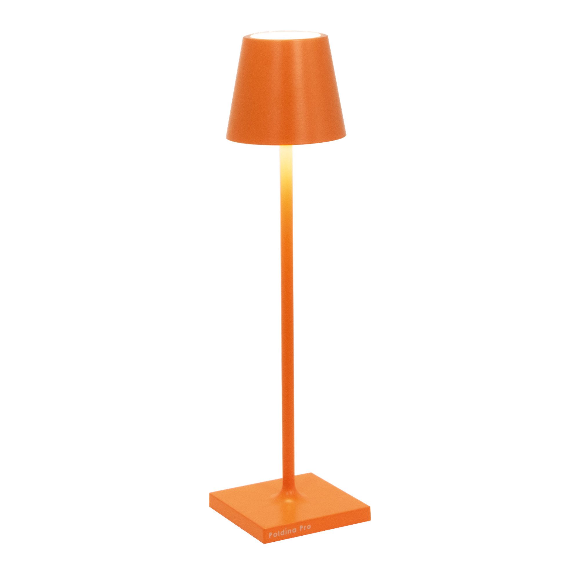 Zafferano Tischleuchte Zafferano Akkuleuchte Poldina Pro Micro 27,5 cm Orange