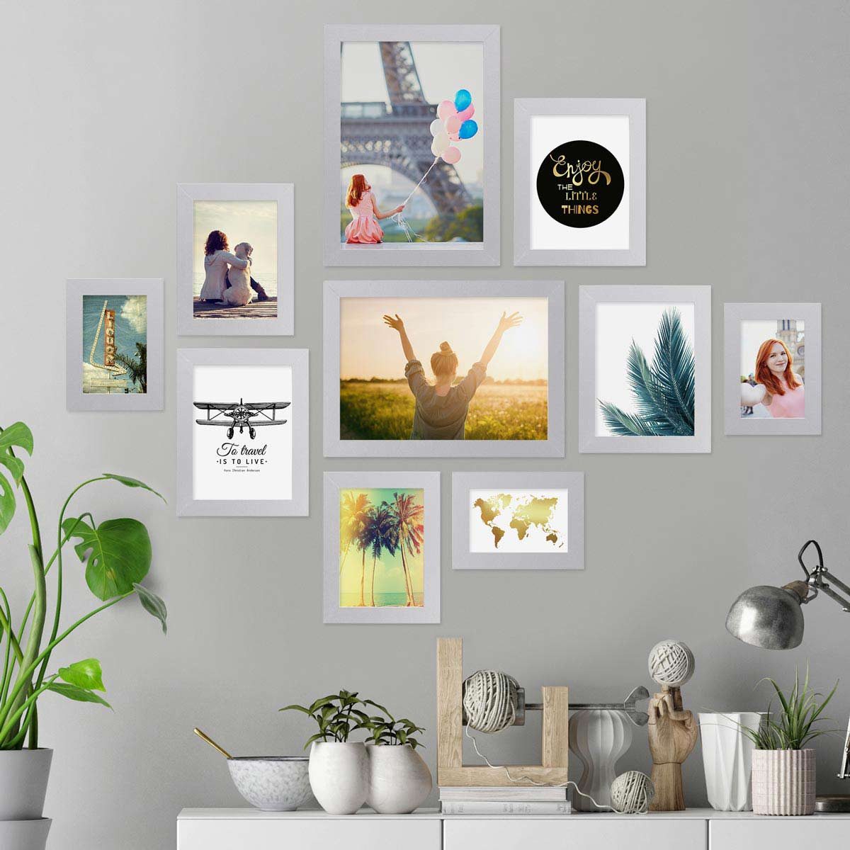 PHOTOLINI Bilderrahmen 10er Set breite Rahmen günstig online kaufen