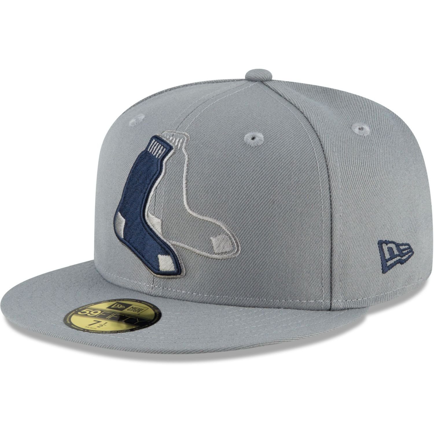 New Era Fitted Cap 59Fifty STORM GREY MLB Cooperstown Team Boston Red Sox