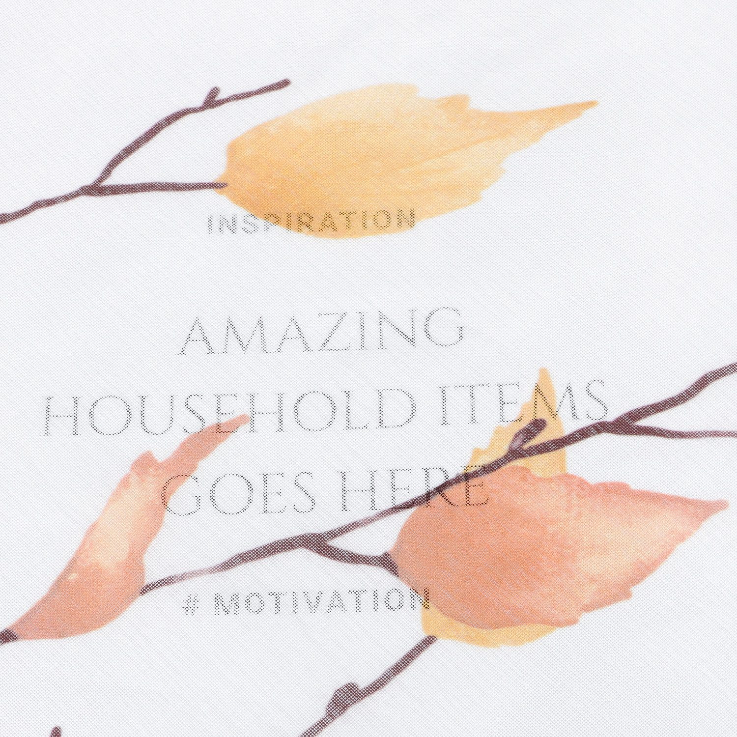 Joyswahl Raffrollo, mit Schlaufen, ohne bohren, mit Zweig und Blattmotiven Küche, Landhausstil