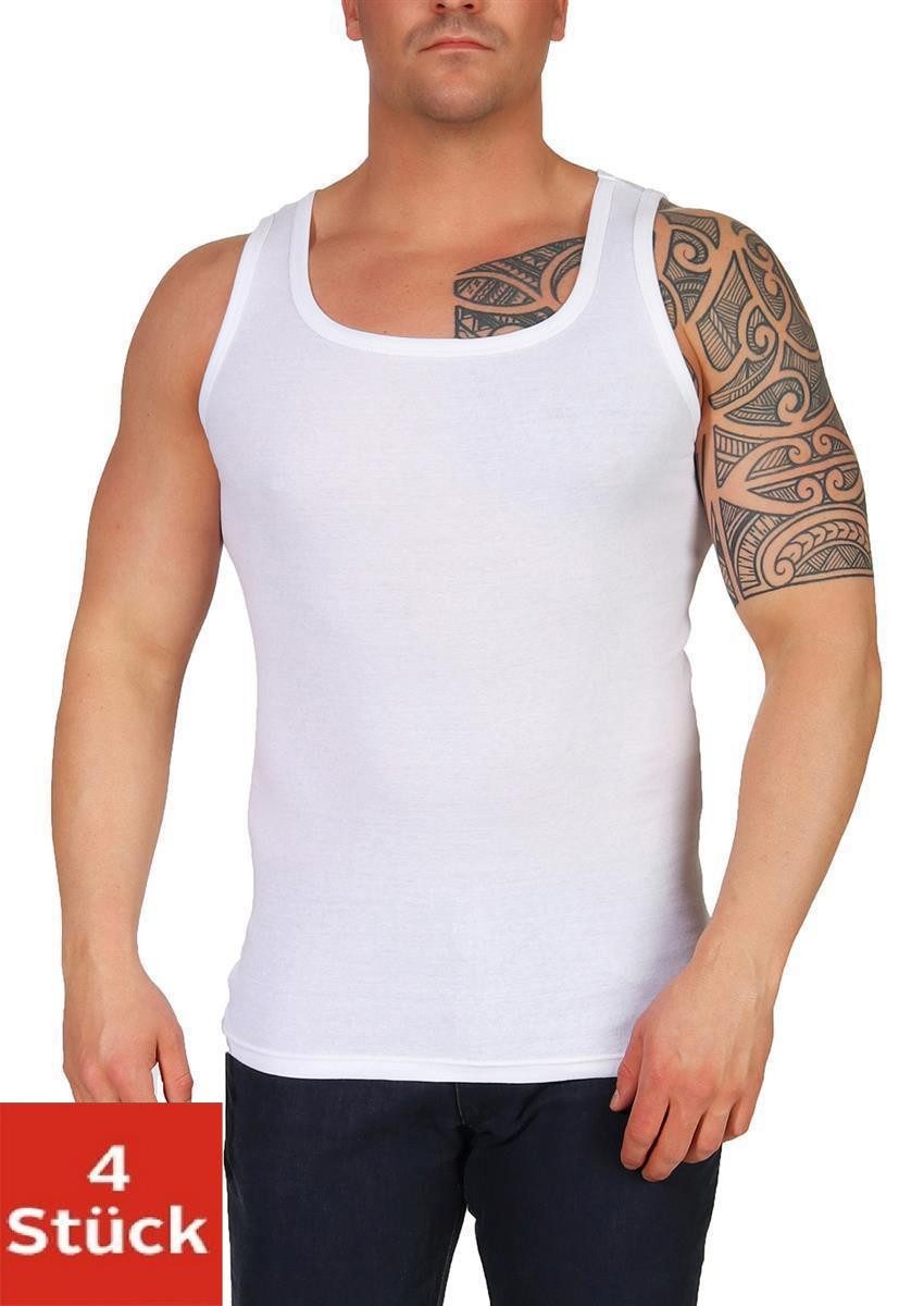 EloModa Unterhemd 4er Set Unterhemd Unterwäsche günstig online kaufen