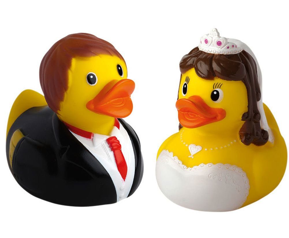 coole-fun-t-shirts Schwimmtier BRAUTPAAR Badeenten Hochzeit schenken Paar Quitsche Ente Baden Heiraten Hochzeitsgeschenk