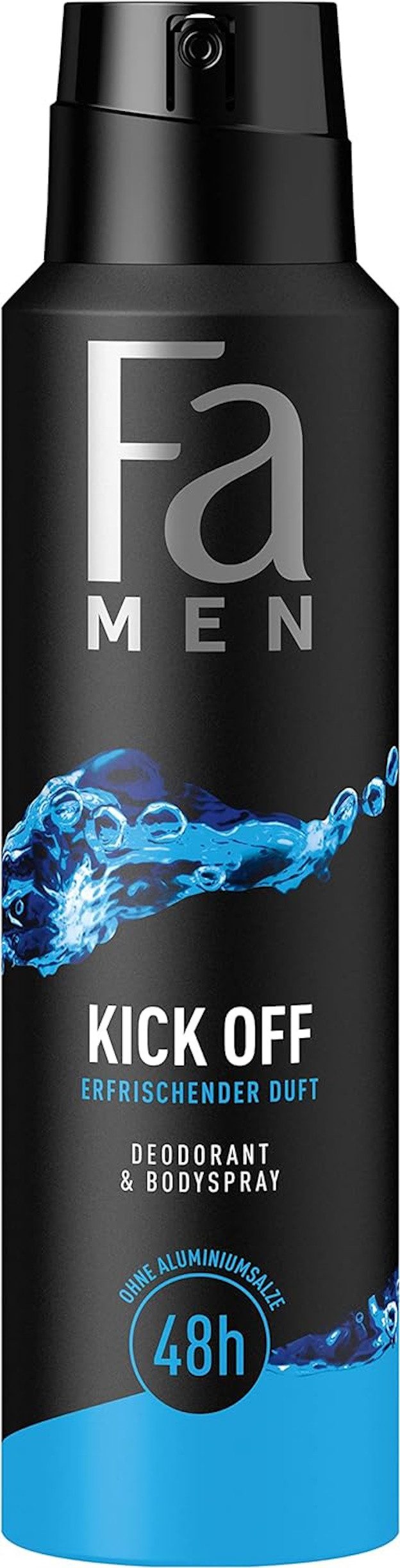 FA Deo-Spray Men Kick Off 150 ml, Deo mit langanhaltendem 48h Schutz & ohne Aluminiumsalze