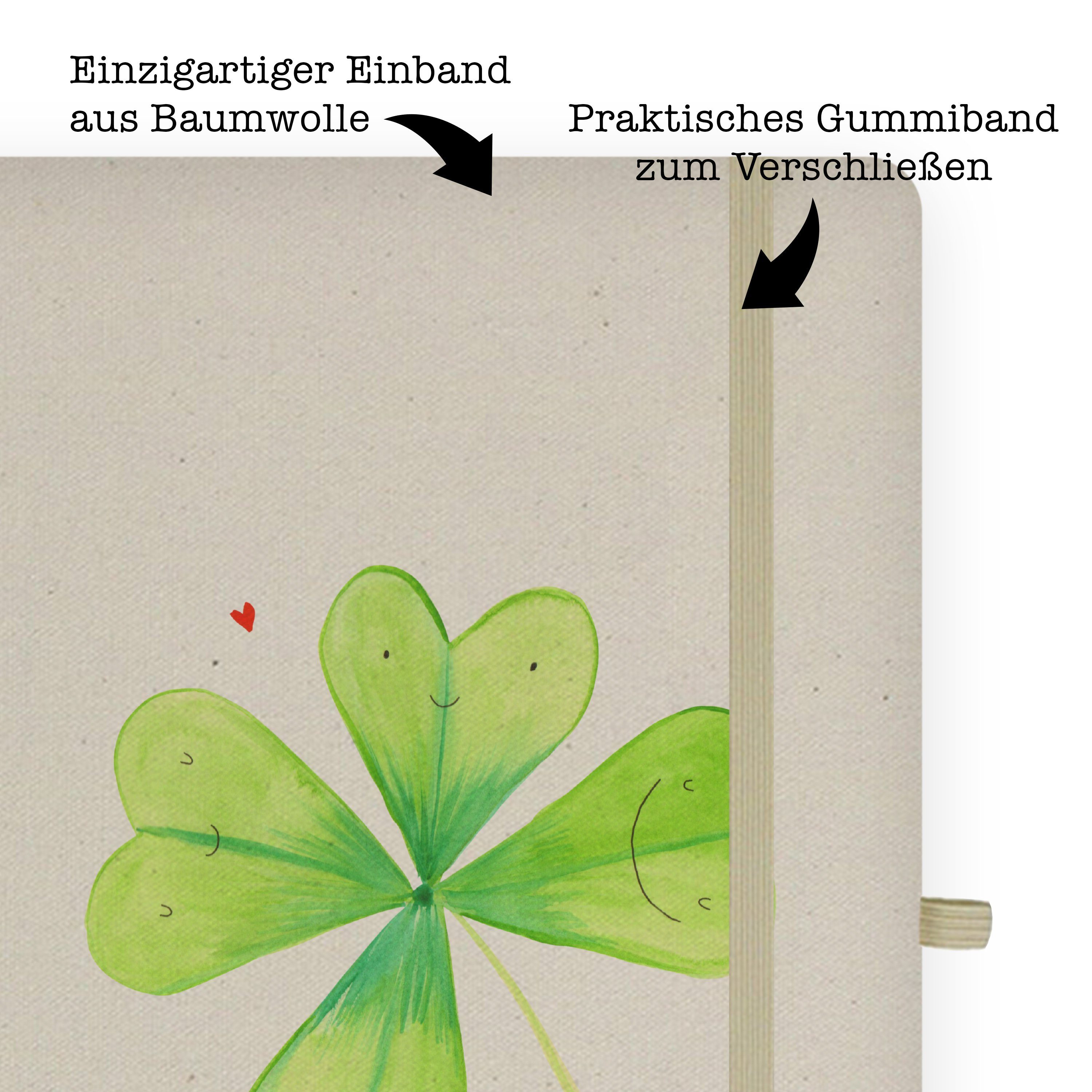 - Mrs. Sommer Kleeblatt Deko, Not Mr. - Panda & Geschenk, Mr. Transparent Panda & Mrs. Notizbuch Umzug, Tagebuch,