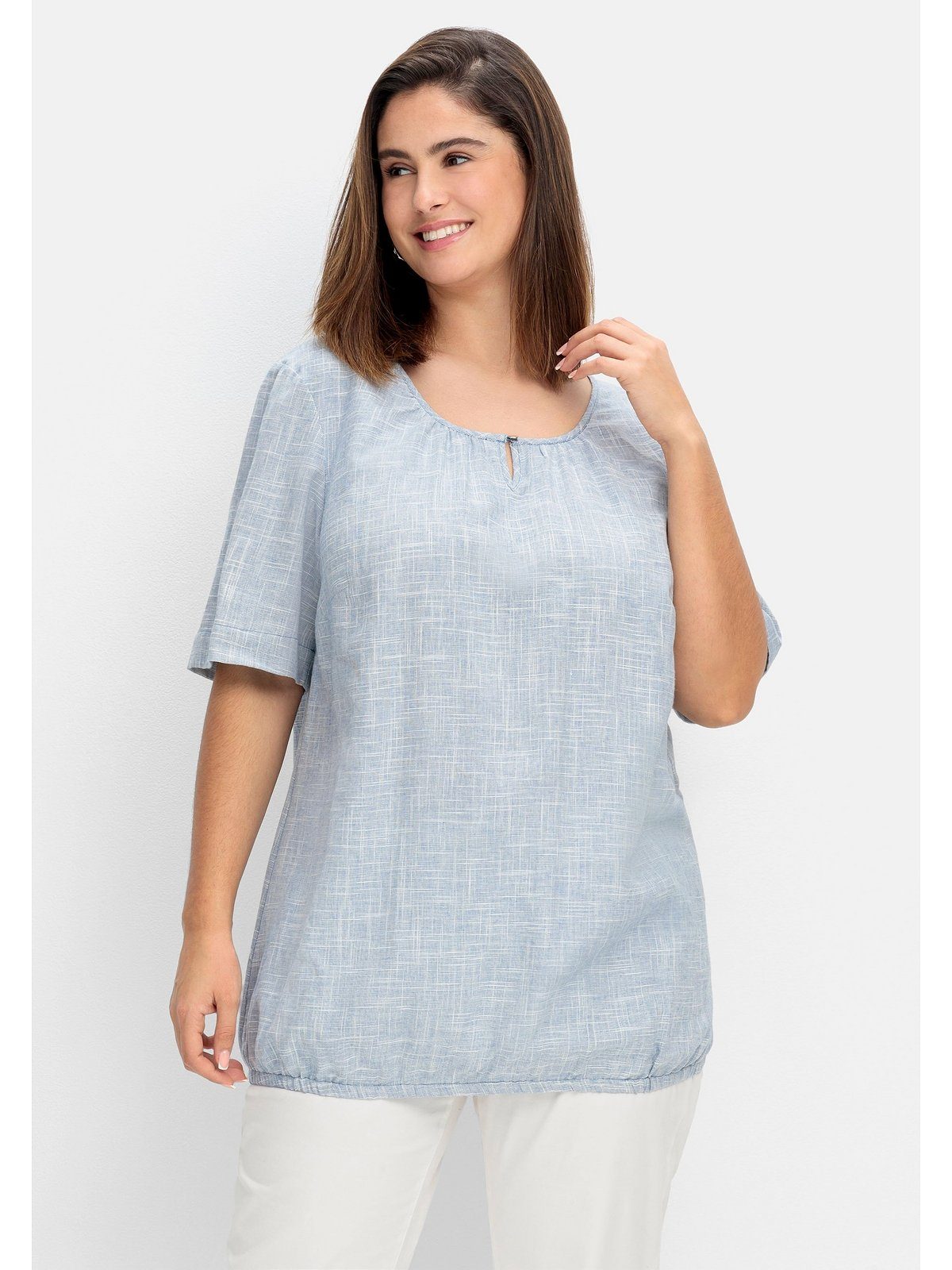 Sheego Tunika Große Größen in Leinenoptik