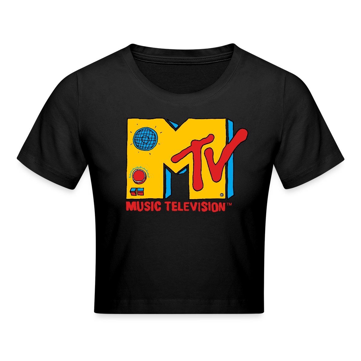 T-Shirt MTV Music Television Radio-Logo Crop Top