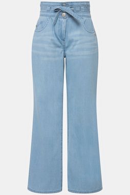 Ulla Popken 5-Pocket-Jeans Jeans Mary ausgestelltes Bein Elastikbund
