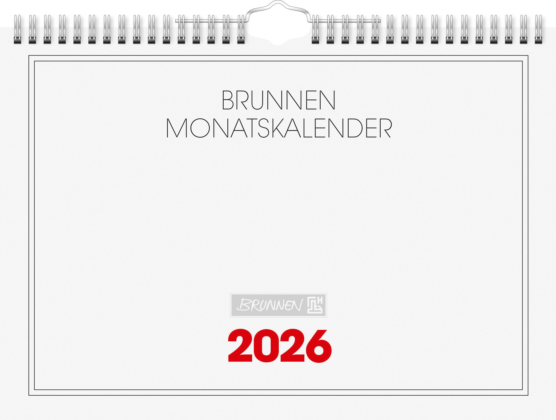 BRUNNEN Tischkalender 2026 Brunnen Monatskalender 297×210 mm