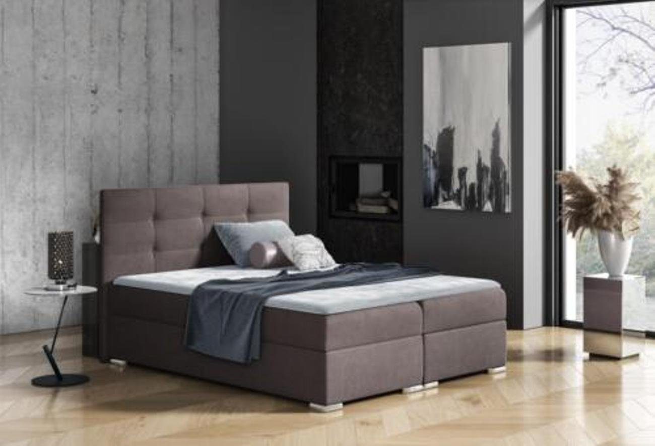 Bett, Bettkasten 160x200 Boxspringbett Schlafzimmer JVmoebel Design Hotel Doppel Bett