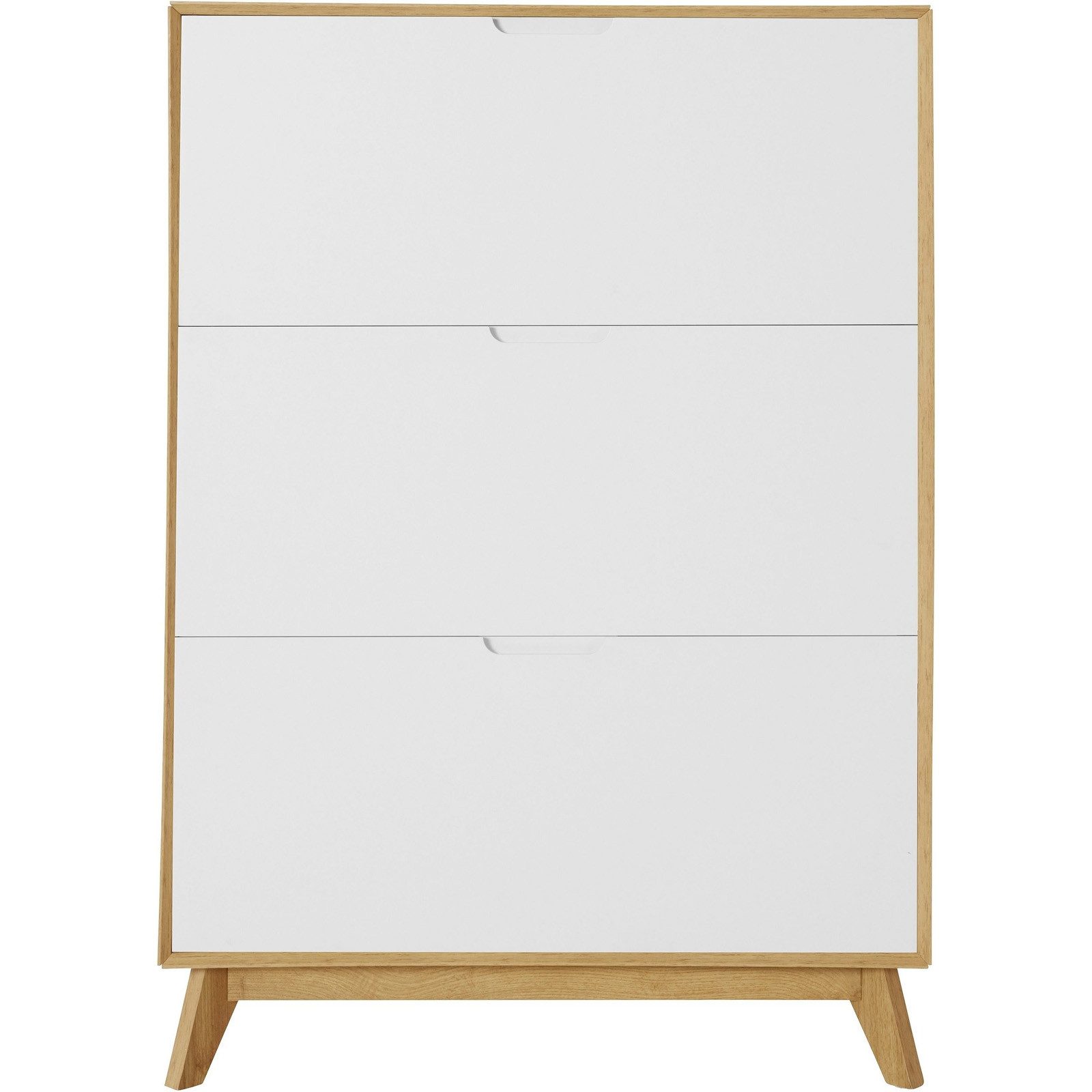 freiraum Schuhkipper Essen, in Weiß / Eiche Dekor - 89x125x24cm (BxHxT)